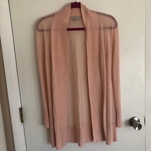 LOFT pale pink cardigan, light weight, XS